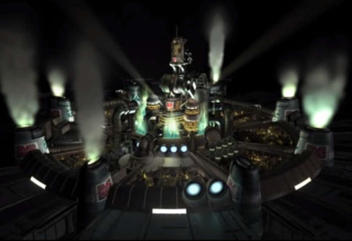 Final Fantasy 7 VII Screenshot of Midgar from opening cutscene