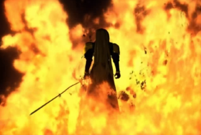 Final Fantasy 7 VII Sephiroth Nibelheim Fire Cutscene
