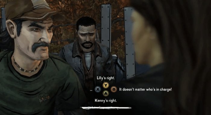Telltale The Walking Dead Kenny and Lilly Gameplay
