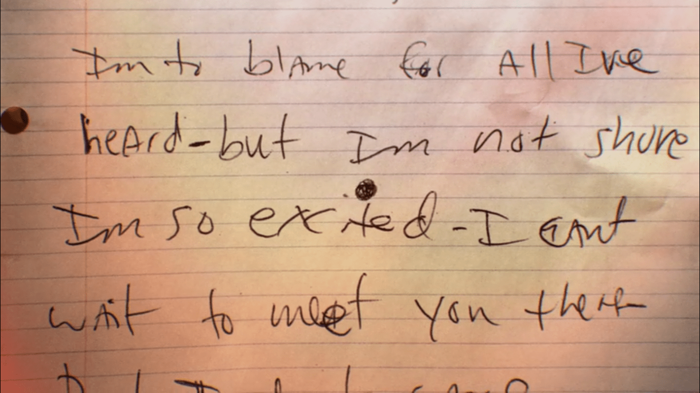 An excerpt from Kurt Cobain's notes